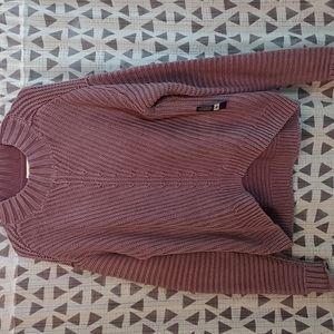 Lucky ribbed high/low sweater